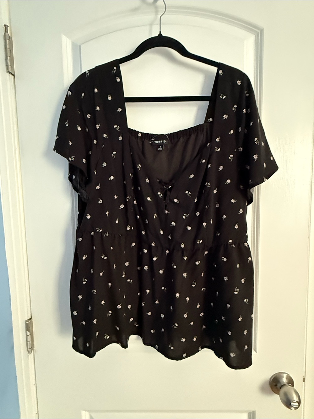 Torrid Black Floral Top